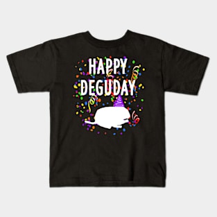 Happy Degu Day animal welfare cute octodon rodent Kids T-Shirt